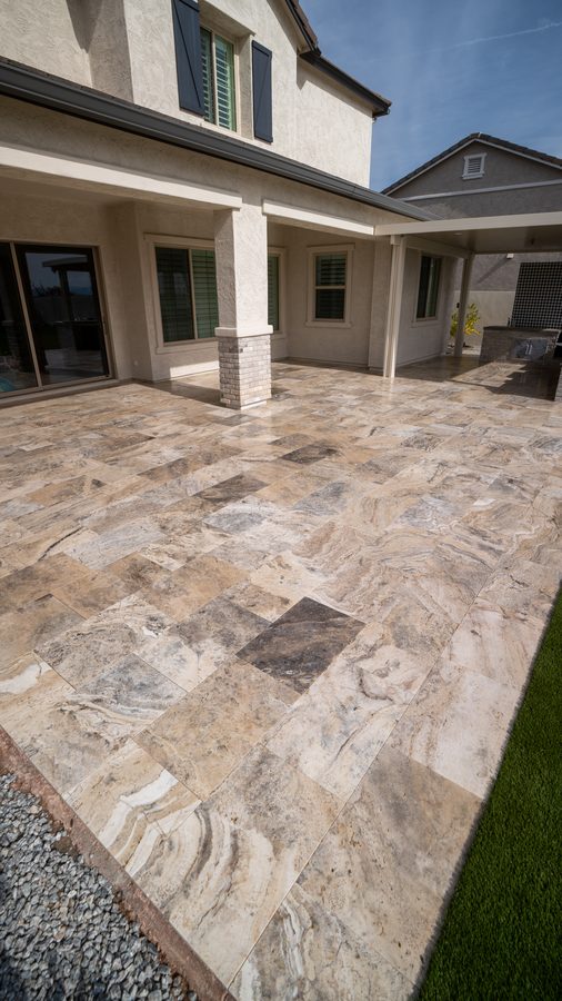 Sealed travertine project