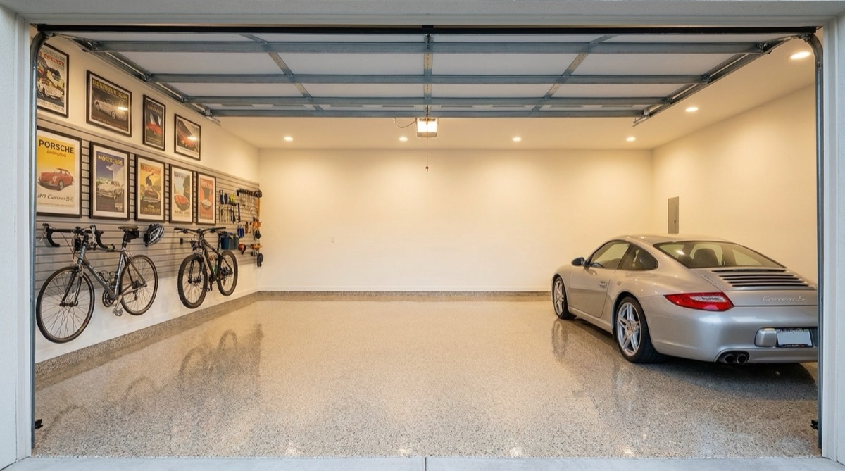 Same garage with a custom flake epoxy floor